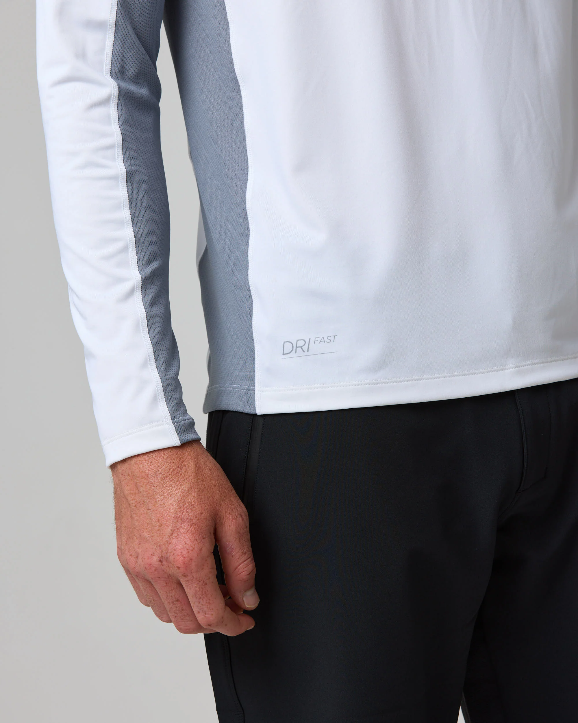 Men's Dynamic Dri Fast Long Sleeve Tee - White - Image 7